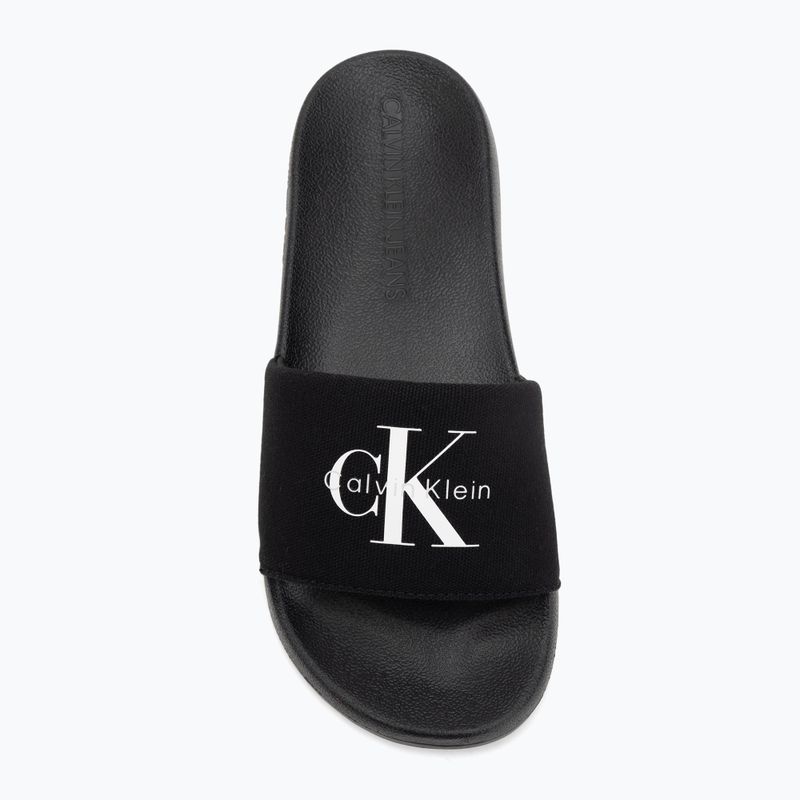 Moteriškos šlepetės Calvin Klein YW0YW01967 Monogram Logo 0GM black/bright white 5