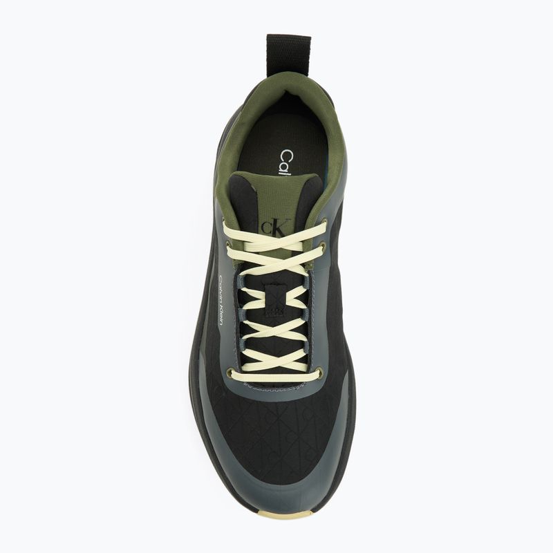 Vyriški batai Calvin Klein YM0YM01456 Chunky Runner Lace Up Mix Aop black/medieval forest/coal/lime 5