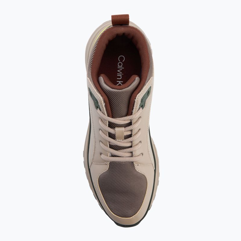 Vyriški batai Calvin Klein YM0YM01418 Hike Runner Mid Laceup Tech Mix desert taupe/smog/sorrel/thyme 5