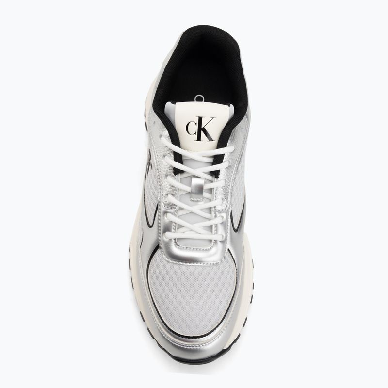 Vyriški batai Calvin Klein YM0YM01402 Hike Runner Laceup Mesh Mix silver/black/marshmallow 5