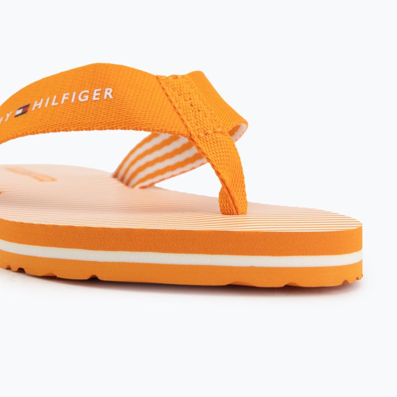 Moteriškos šlepetės per pirštą Tommy Hilfiger Ithaca Stripe Summer orange hype 7