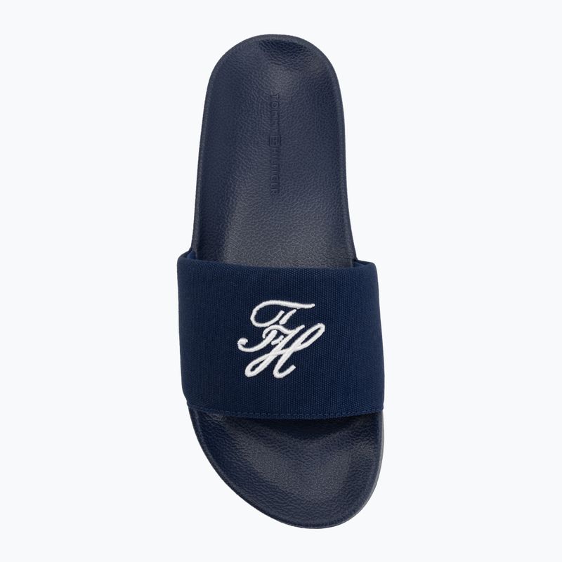 Moteriškos šlepetės Tommy Hilfiger Script Pool preppy navy 5