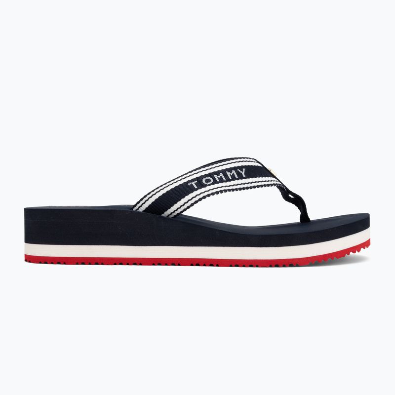 Moteriškos šlepetės per pirštą Tommy Hilfiger Flag Print Summer Sandal rwb 2