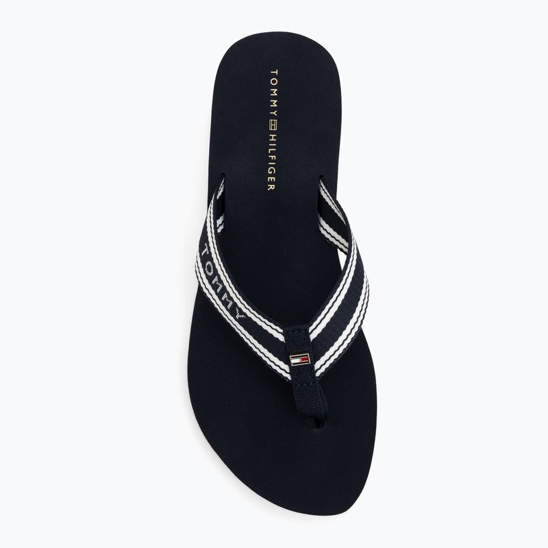 Moteriškos šlepetės per pirštą Tommy Hilfiger Flag Print Summer Sandal rwb 5