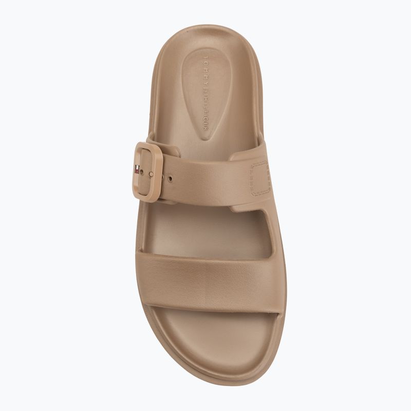 Moteriškos šlepetės Tommy Hilfiger Double Strap Sandal Pearl safari canvas pearlized 5