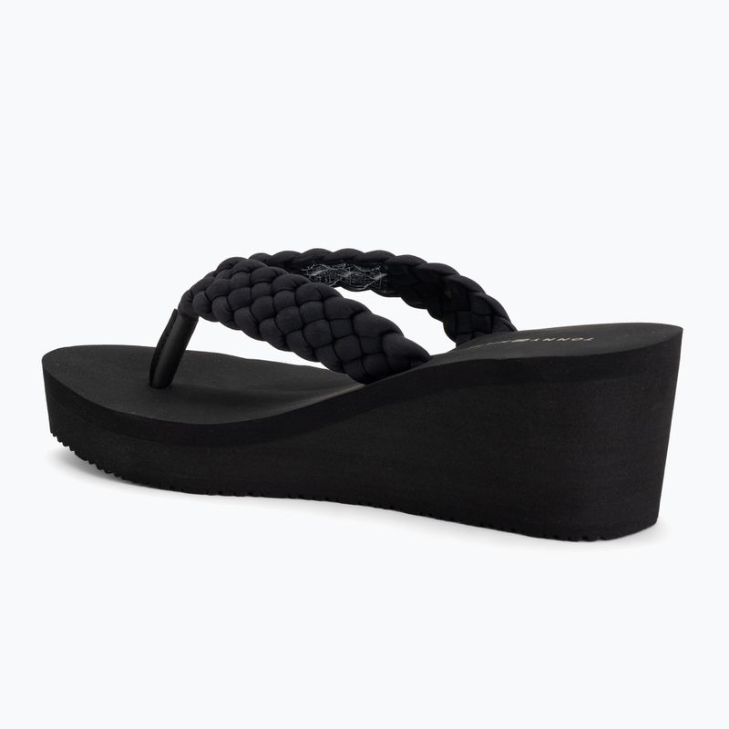 Moteriškos šlepetės per pirštą Tommy Hilfiger Wedge Braided Summer Sandal black 3