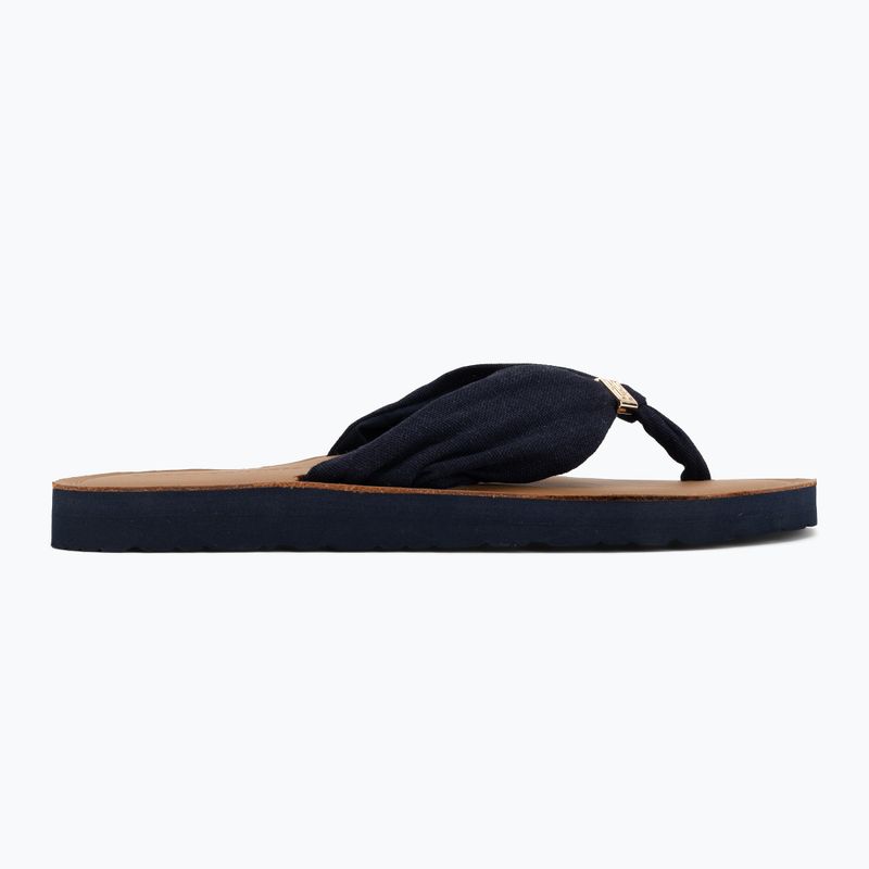 Moteriškos šlepetės per pirštą Tommy Hilfiger Footbed Summer Sandal Leather space blue 2