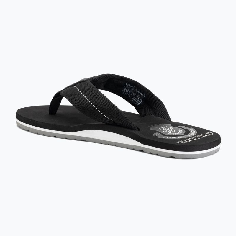 Vyriškos šlepetės per pirštą Tommy Hilfiger Patch Beach Sandal black 3