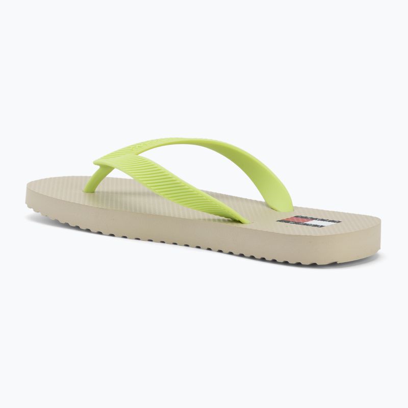 Moteriškos šlepetės per pirštą Tommy Jeans Logo Summer white clay/lime essence 3