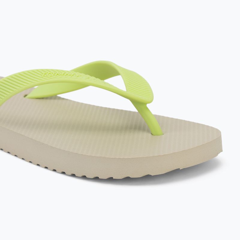 Moteriškos šlepetės per pirštą Tommy Jeans Logo Summer white clay/lime essence 7