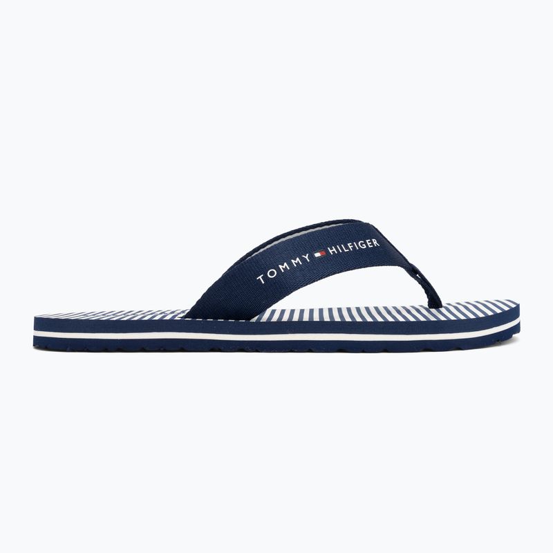 Moteriškos šlepetės per pirštą Tommy Hilfiger Ithaca Stripe Summer preppy navy 2
