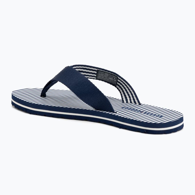 Moteriškos šlepetės per pirštą Tommy Hilfiger Ithaca Stripe Summer preppy navy 3