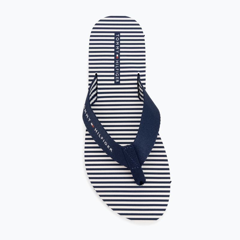 Moteriškos šlepetės per pirštą Tommy Hilfiger Ithaca Stripe Summer preppy navy 5