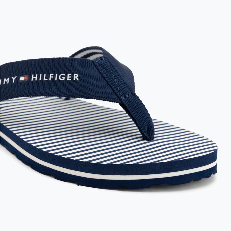 Moteriškos šlepetės per pirštą Tommy Hilfiger Ithaca Stripe Summer preppy navy 7