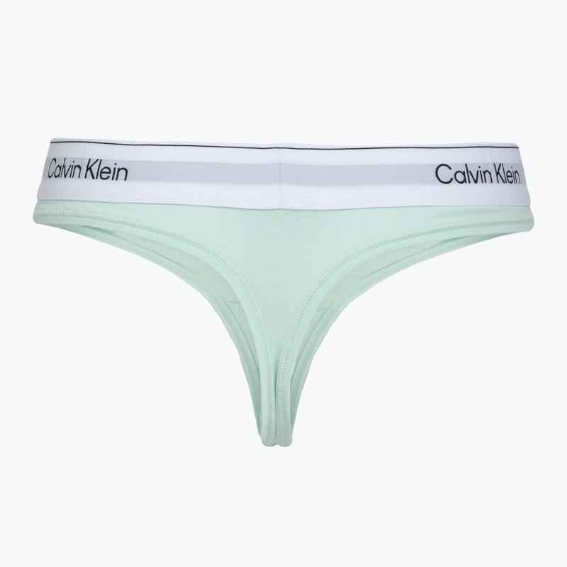 Moteriški stringai Calvin Klein LV00QF8518 Thong feel the mint 2