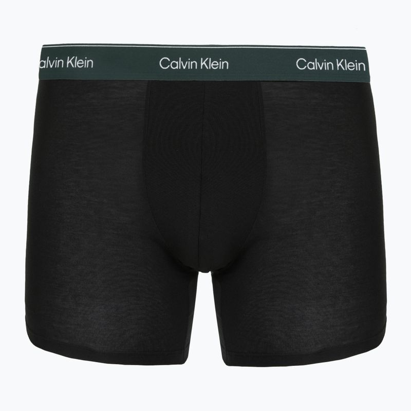 Trumpikės Calvin Klein LV00NB4394 Brief 3 pairs black w/darkest spruce wb/black w 6
