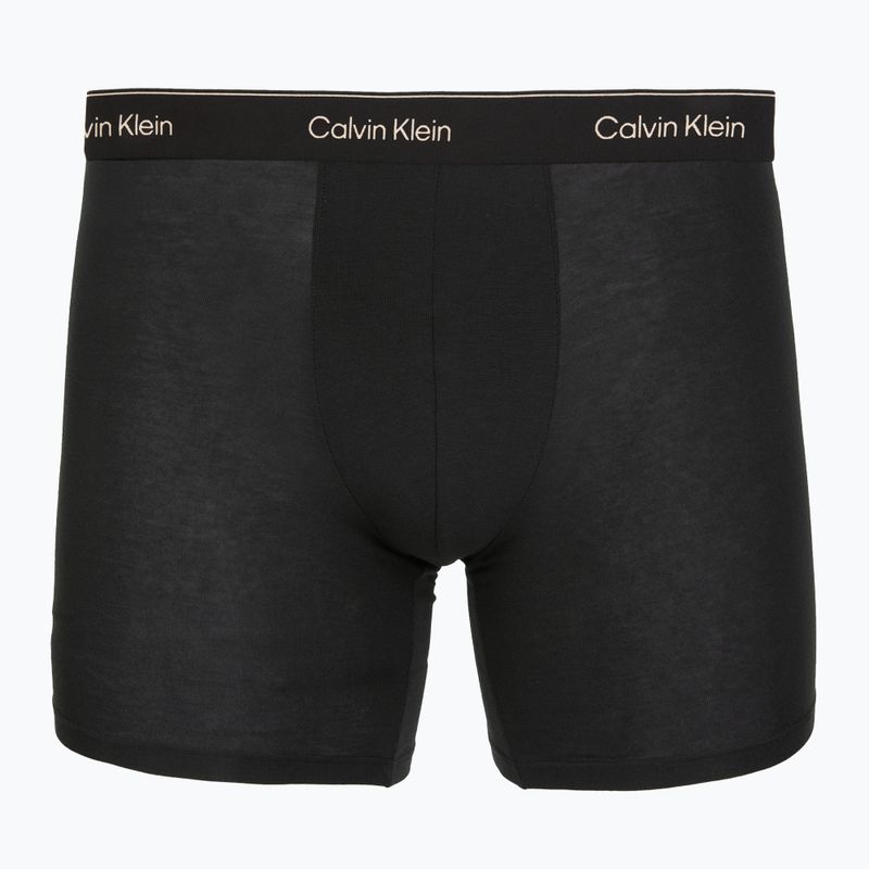 Trumpikės Calvin Klein LV00NB4394 Brief 3 pairs black w/heavenly iris logo/black w 6
