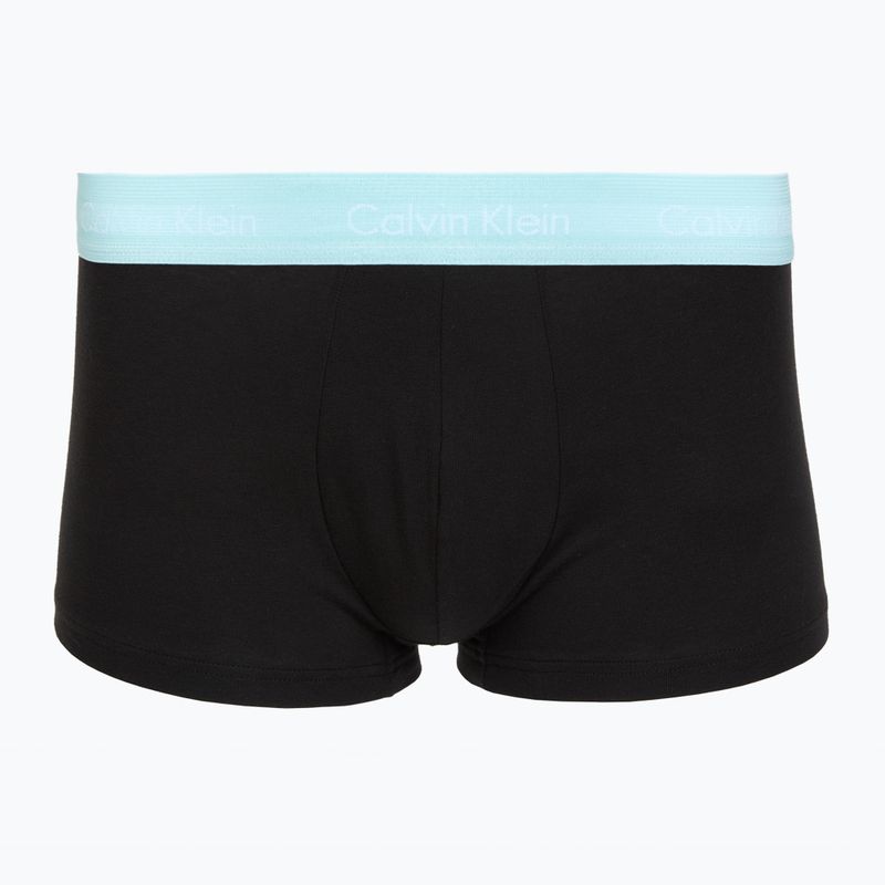 Trumpikės Calvin Klein LV00NB4412 Low Rise Trunk 5 pairs black w plume wb/black w misty sage wb 2