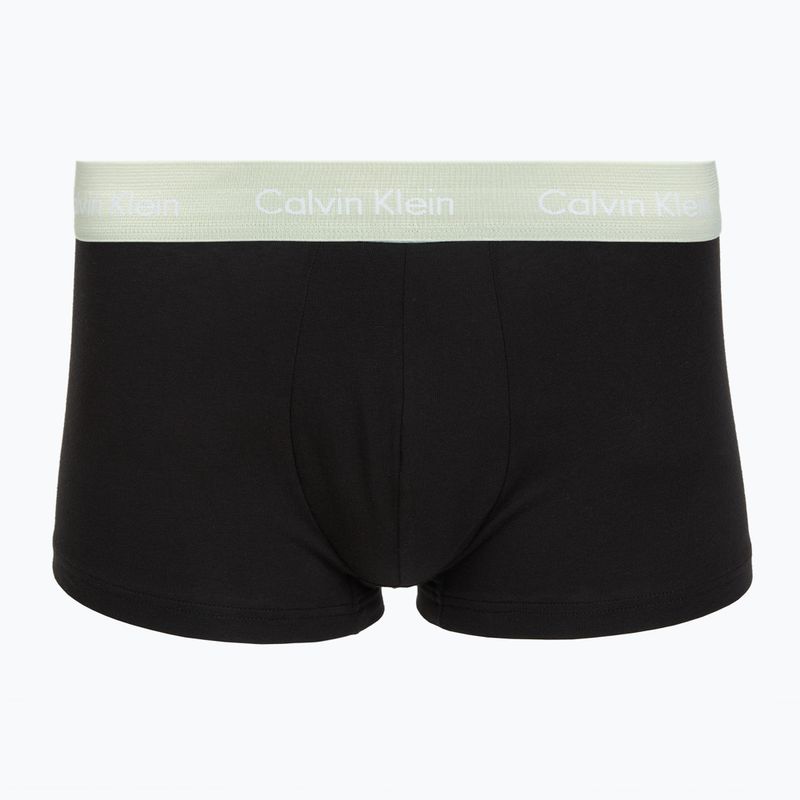 Trumpikės Calvin Klein LV00NB4412 Low Rise Trunk 5 pairs black w plume wb/black w misty sage wb 3