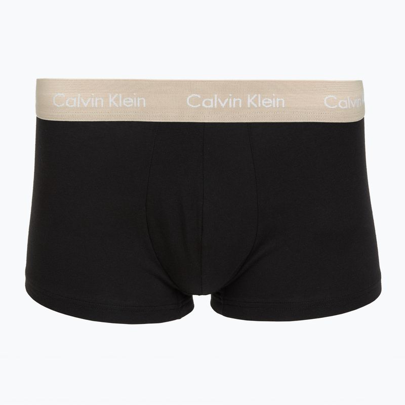 Trumpikės Calvin Klein LV00NB4412 Low Rise Trunk 5 pairs black w plume wb/black w misty sage wb 4