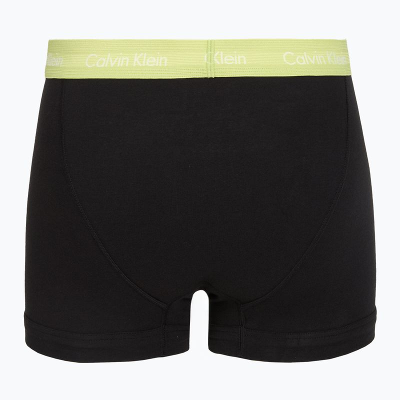 Vyriškos trumpikės Calvin Klein 0000U2662G Trunk 3 pairs black in green bloom wb/black in da 3