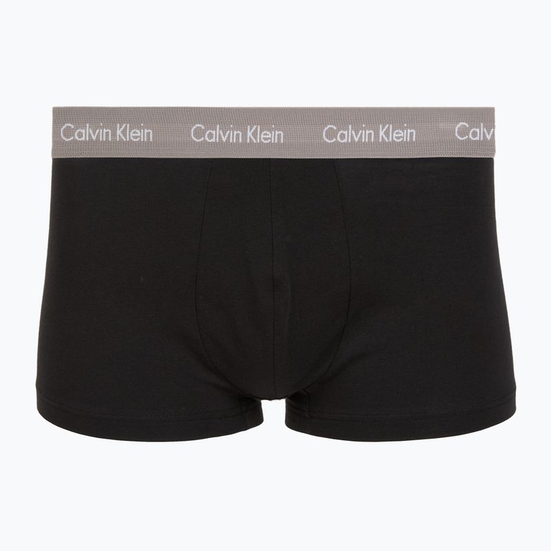 Trumpikės Calvin Klein LV00NB4412 Low Rise Trunk 5 pairs of black bodies with driftwood/moonlight 2