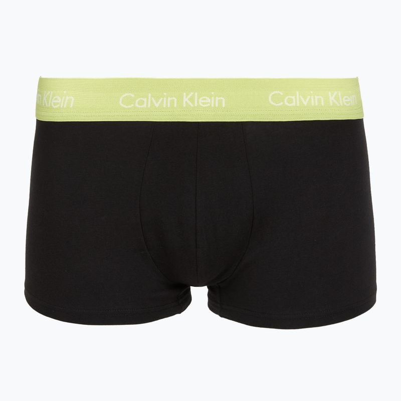 Trumpikės Calvin Klein LV00NB4412 Low Rise Trunk 5 pairs black in green bloom wb/black in dazzlin 6