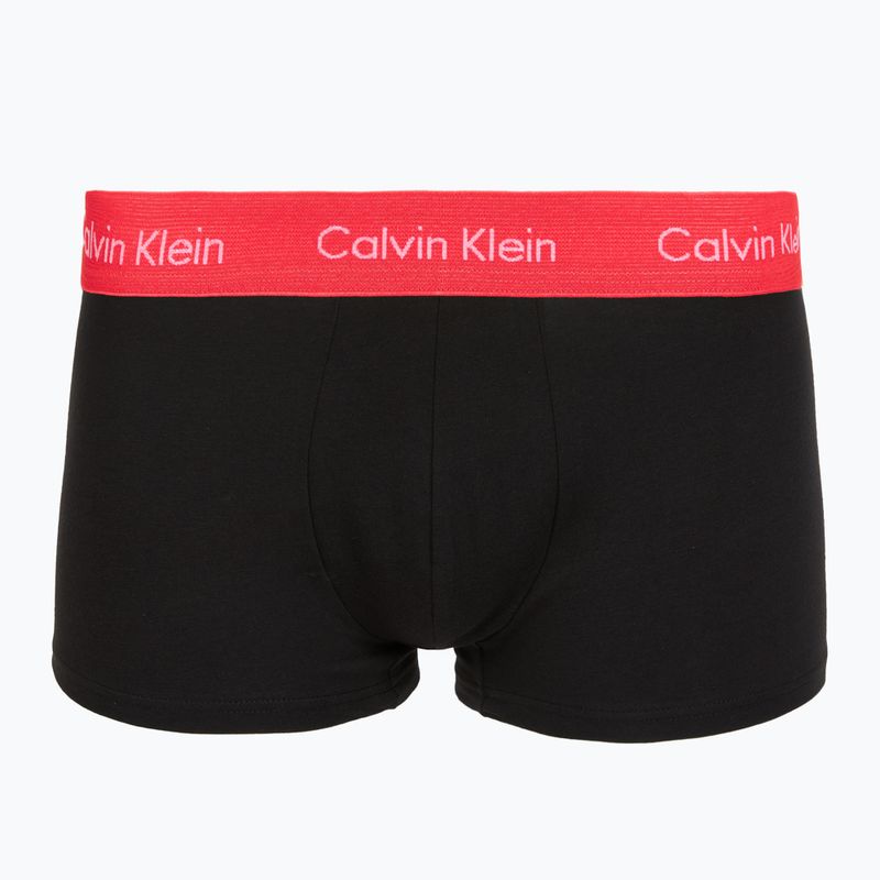 Trumpikės Calvin Klein LV00NB4412 Low Rise Trunk 5 pairs black in green bloom wb/black in dazzlin 8