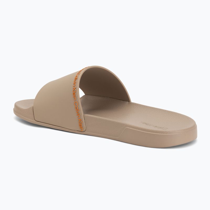 Vyriškos šlepetės Calvin Klein HM0HM02108 Ess Institutional Cv nomad/vivid tangerine 3