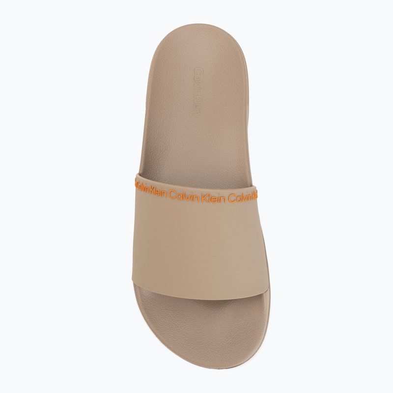 Vyriškos šlepetės Calvin Klein HM0HM02108 Ess Institutional Cv nomad/vivid tangerine 5