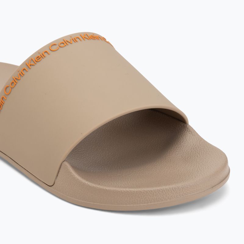 Vyriškos šlepetės Calvin Klein HM0HM02108 Ess Institutional Cv nomad/vivid tangerine 7