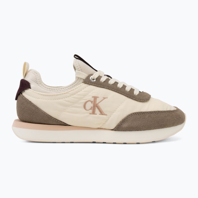 Moteriški batai Calvin Klein YW0YW02060 Retro Runner Sock Laceup Mix Mat turtledove/spanish villa/bordeaux 2