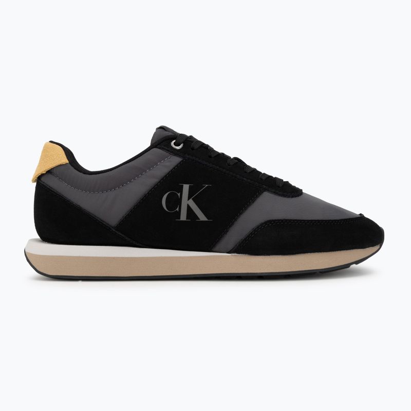 Vyriški batai Calvin Klein HM0HM02212 Retro Runner Bans Leather Suede black/iron gate/amber gold 2