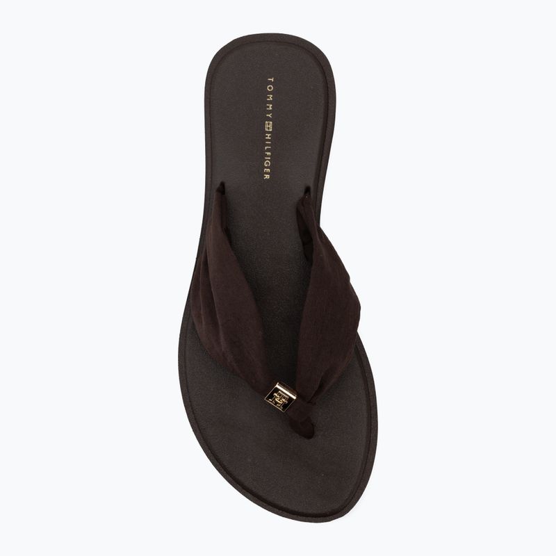 Moteriškos šlepetės per pirštą Tommy Hilfiger Scandi Soft Summer fondant brown 5