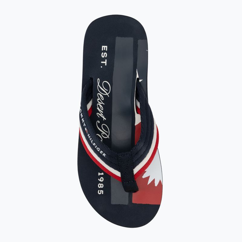 Vyriškos šlepetės per pirštą Tommy Hilfiger Patch Print desert sky 5