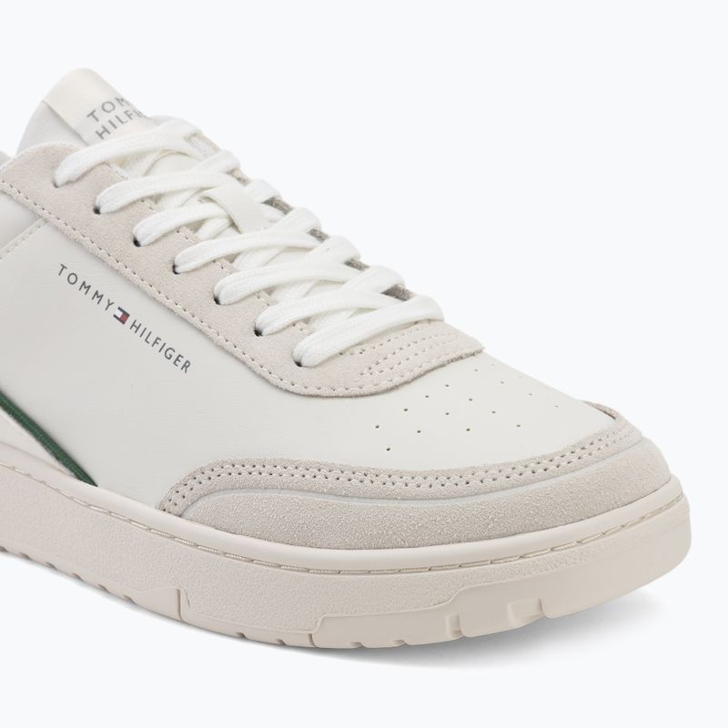 Vyriški batai Tommy Hilfiger Basket Core Leather Suede Mix ecru/street green 7