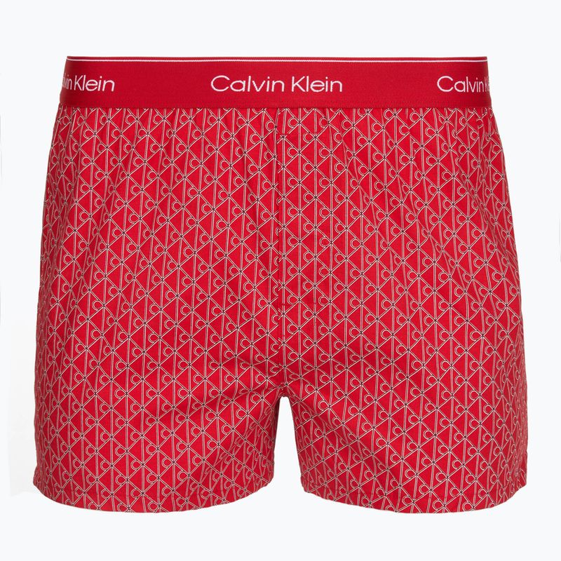 Vyriškos trumpikės Calvin Klein LV00NB4727 Boxer Slim black/prep emblem goji berry/grisai 2