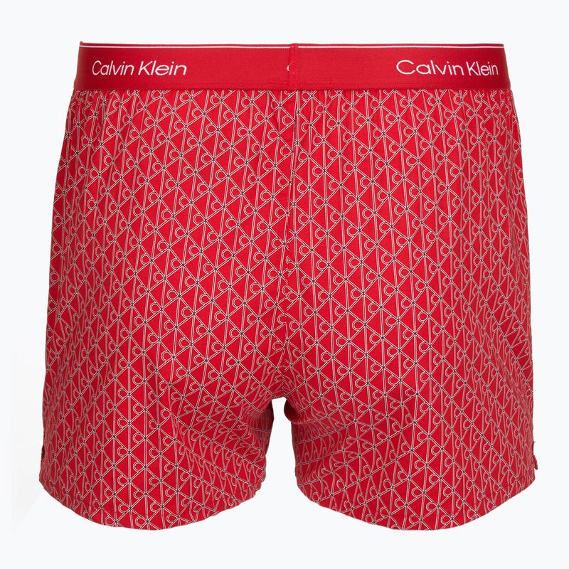 Vyriškos trumpikės Calvin Klein LV00NB4727 Boxer Slim black/prep emblem goji berry/grisai 3