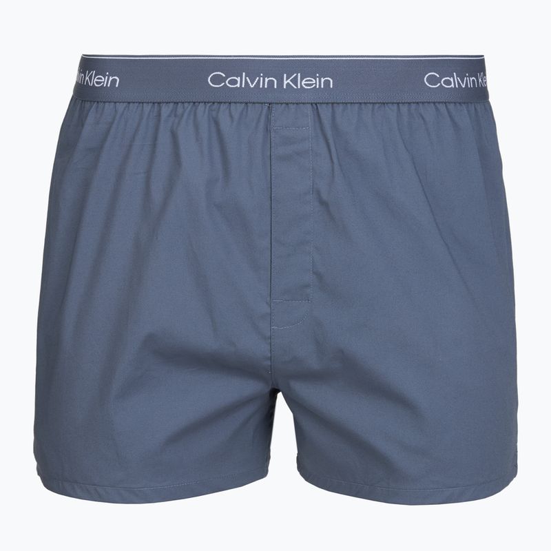 Vyriškos trumpikės Calvin Klein LV00NB4727 Boxer Slim black/prep emblem goji berry/grisai 5