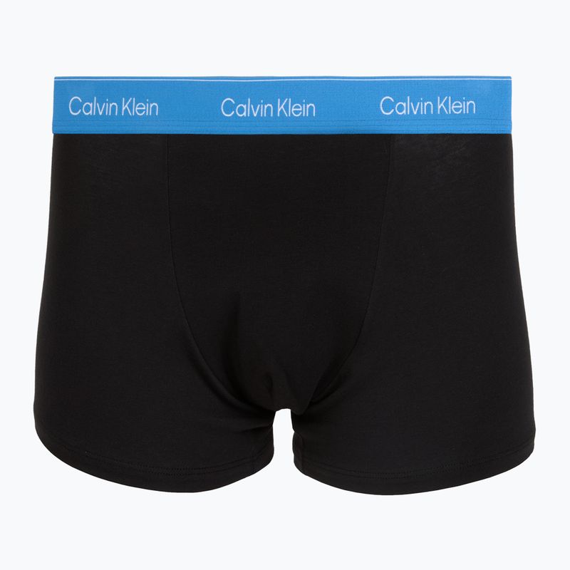 Vyriškos trumpikės Calvin Klein LV00NB4286 Relaxed Fit Trunk black bodies w/ poseidon blue/plein 3