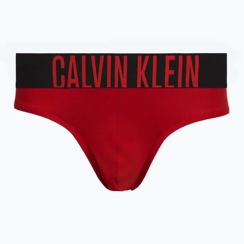 Vyriškos kelnaitės Calvin Klein 000NB3610A Hip Brief black/goji berry/aqua blue 3