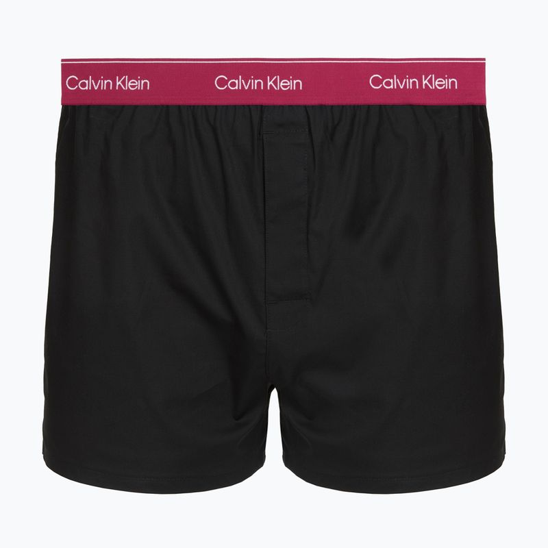 Vyriškos trumpikės Calvin Klein LV00NB4267 Boxer Slim black bodies w/ poseidon blue/plein 4