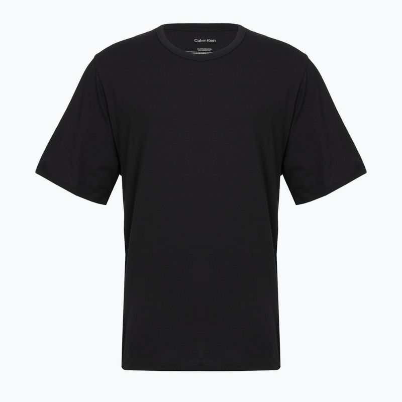 Vyriški marškinėliai Calvin Klein LV00NB4185 Crew Neck black w/ white emb/white w/ black e 4