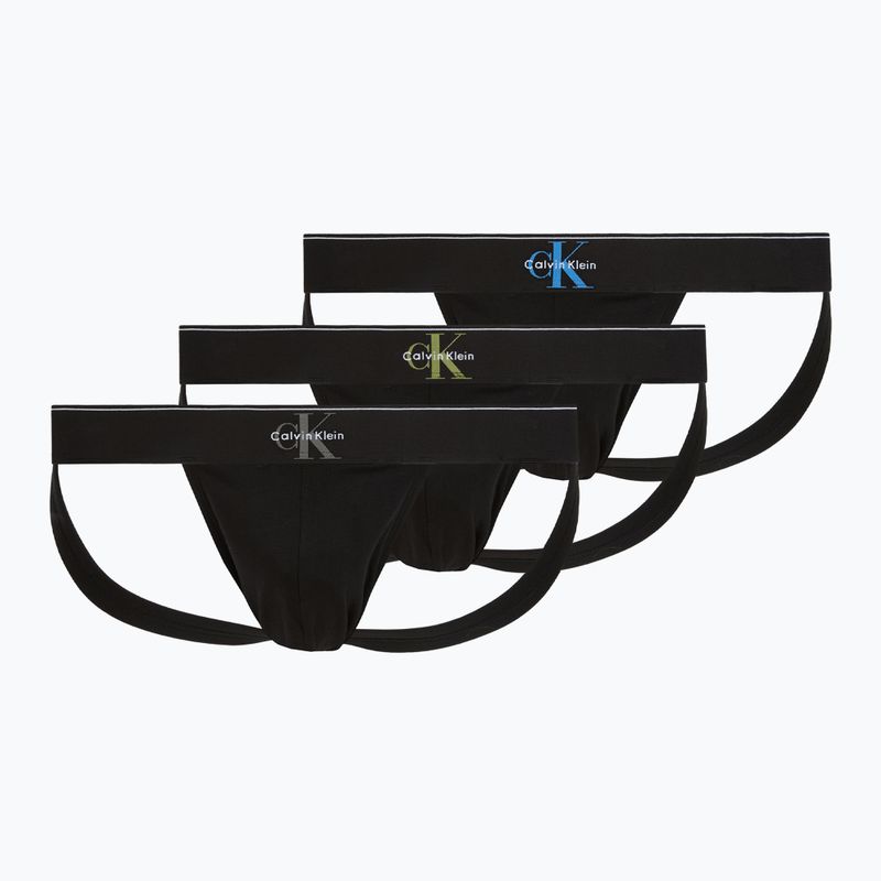 Vyriškos kelnaitės Calvin Klein LV00NB4644 Jock Strap black bodies w/ granite gray/poseid
