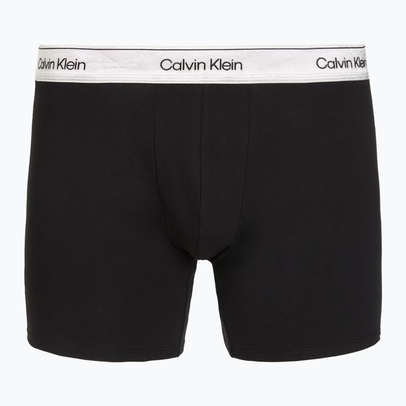 Vyriškos trumpikės Calvin Klein LV00NB4731 Boxer Brief black w/ silver haze wbs 2