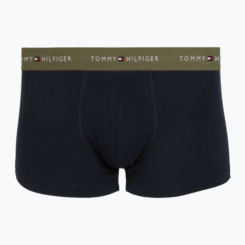Vyriškos trumpikės Tommy Hilfiger Trunk WB 3 pack nb//white/orna green/utility olive 4