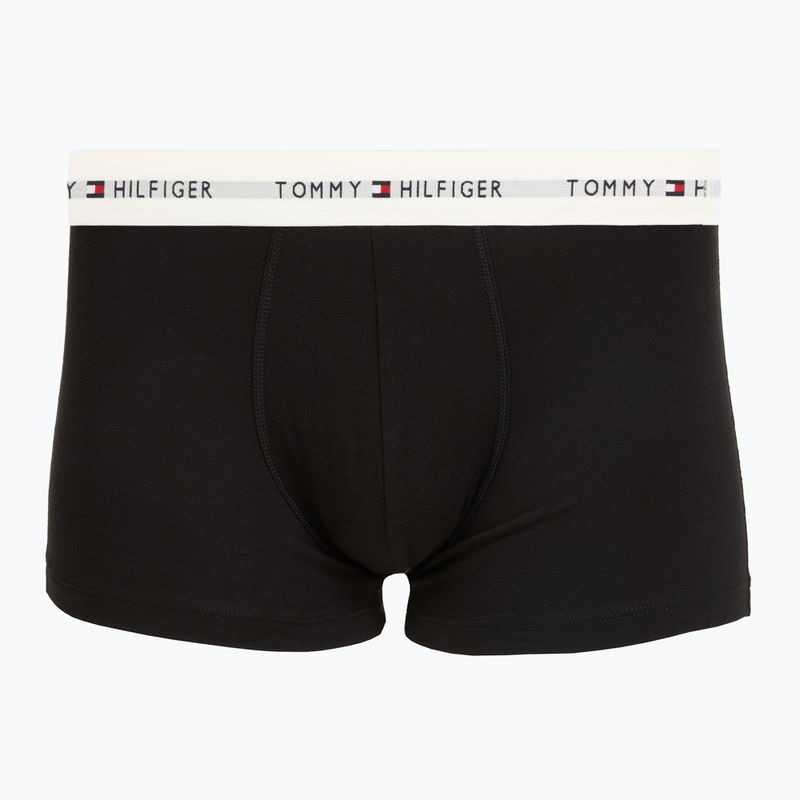 Vyriškos trumpikės Tommy Hilfiger Trunk WB 3 pack nb//opu blu/orna green/ivory silk 2