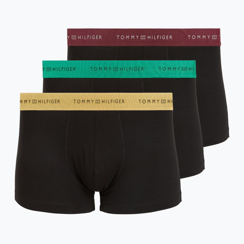 Vyriškos trumpikės Tommy Hilfiger Trunk Metallic gold/burgundy/green