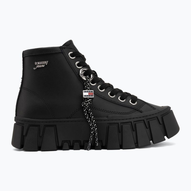 Moteriški batai Tommy Jeans Platform Sneaker Leather Mc black 2