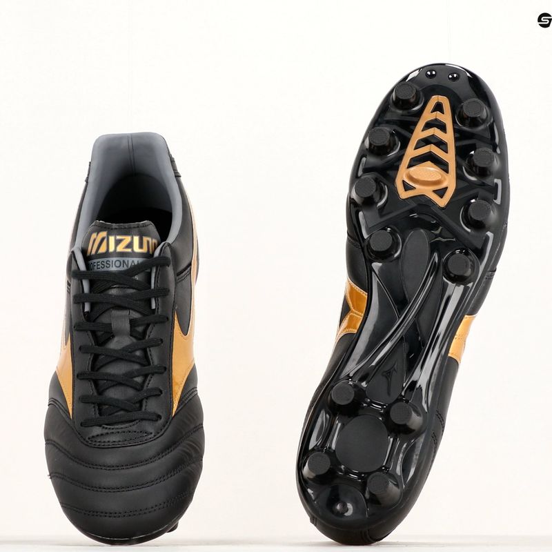 Vyriški futbolo bateliai Mizuno Morelia II PRO MD black/gold/dark shadow 15